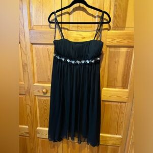 Intrigue Black Mini dress with crystal embellishments